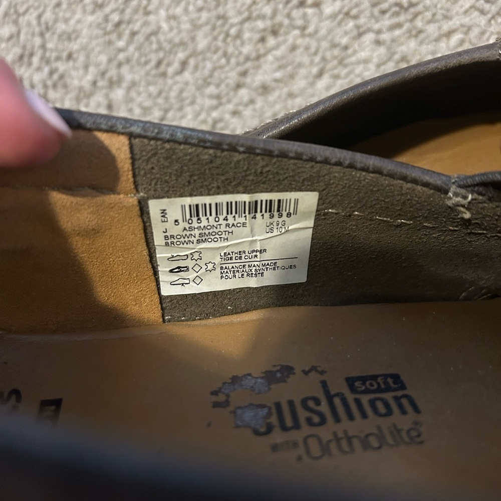 Clarks Ashmont Race Men's Brown Leather Slip On Driving Loafers Size 10 - Picture 4 of 6